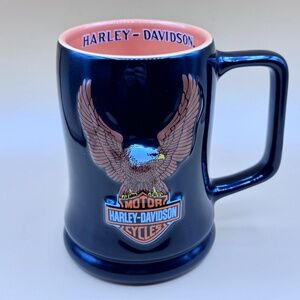Harley Davidson "The Eagle Soars" Ceramic Beer Stein Raised Logo 2002 NWOB